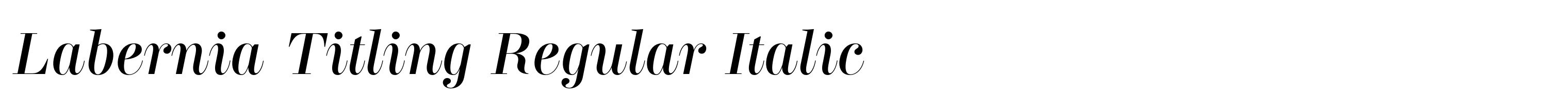 Labernia Titling Regular Italic